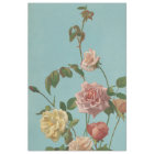 Antique Rose Turquoise Pink Retro Artwork