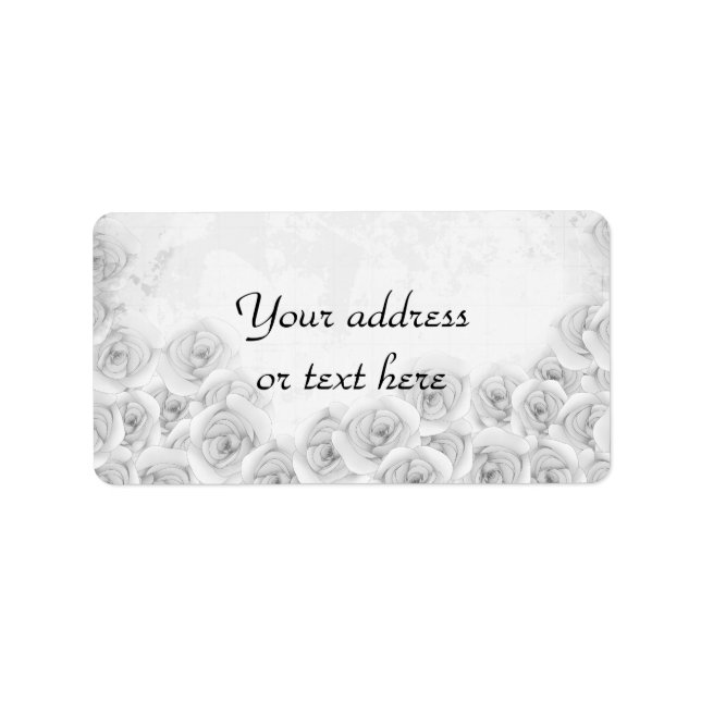 Antique roses address labels for your text (Front)