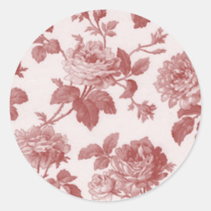 Antique Roses Classic Round Sticker