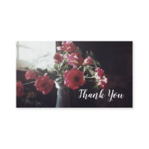 Antique Roses in Vase Floral Thank You Rose