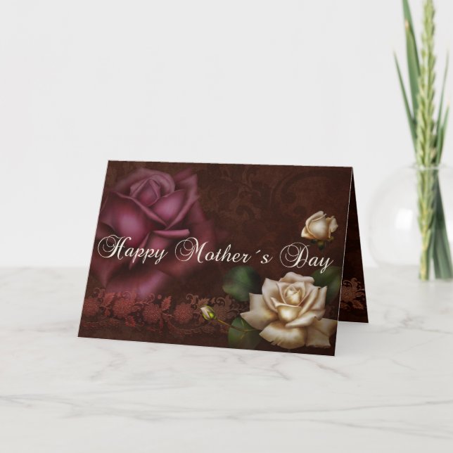 Antique Roses Mother´s Day Card (Front)