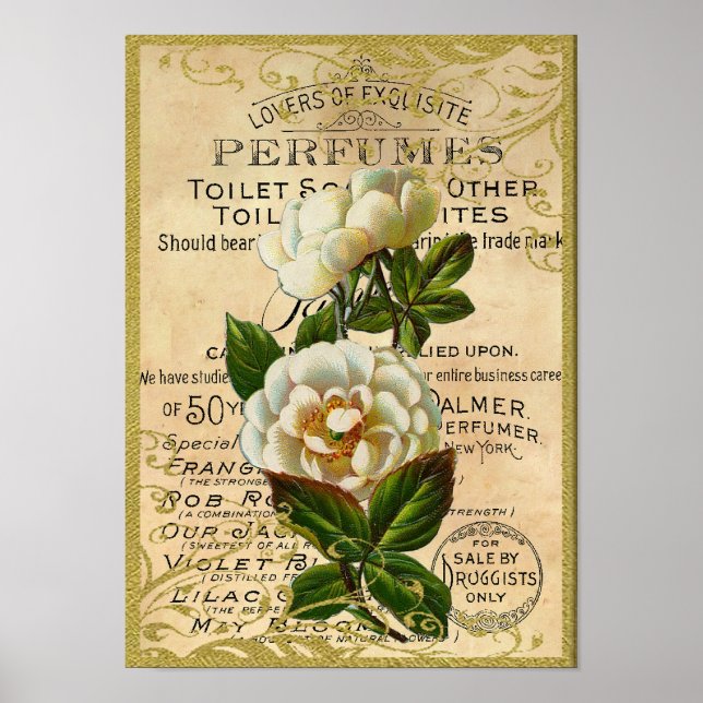 Antique Roses Perfume Poster (Front)