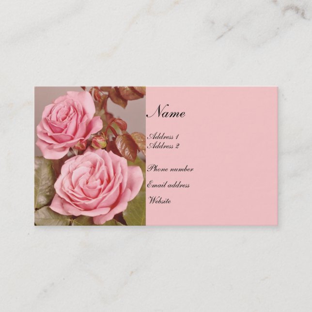 Antique Roses Profile Card (Front)