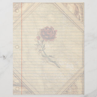 Antique Roses Vintage Notebook Paper