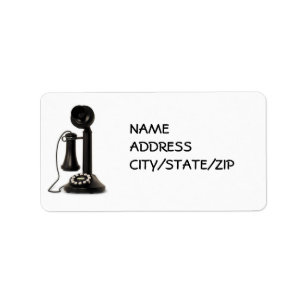 ANTIQUE ROTARY TELEPHONE RETURN ADDRESS LABELS