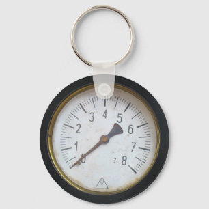 Antique Round Pressure Metre Gauge Keychain