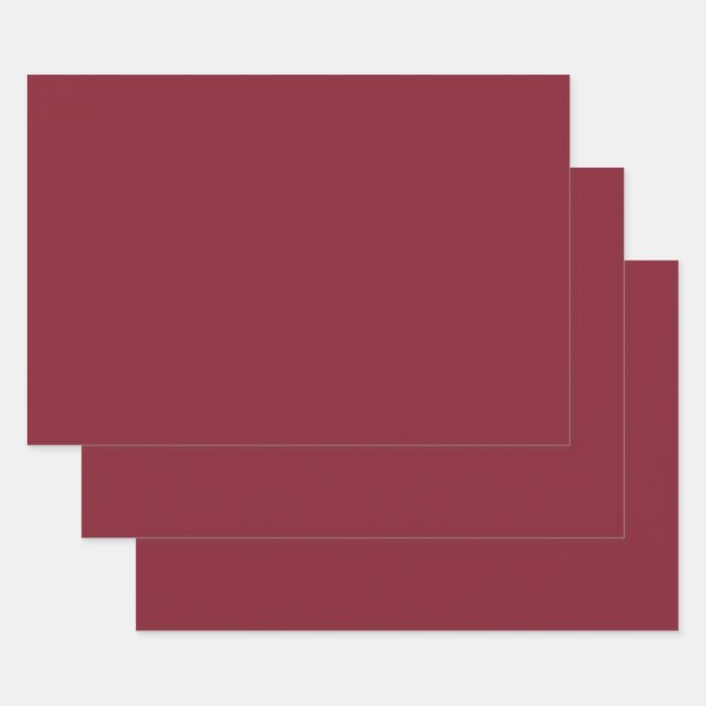 Antique Ruby (solid colour)  Wrapping Paper Sheet (Set)