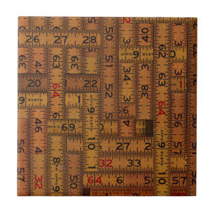 Antique Ruler Measured Pattern Tile