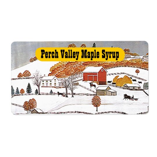 Antique Rural Pastoral Folk Art Label Farm Product Shipping Label