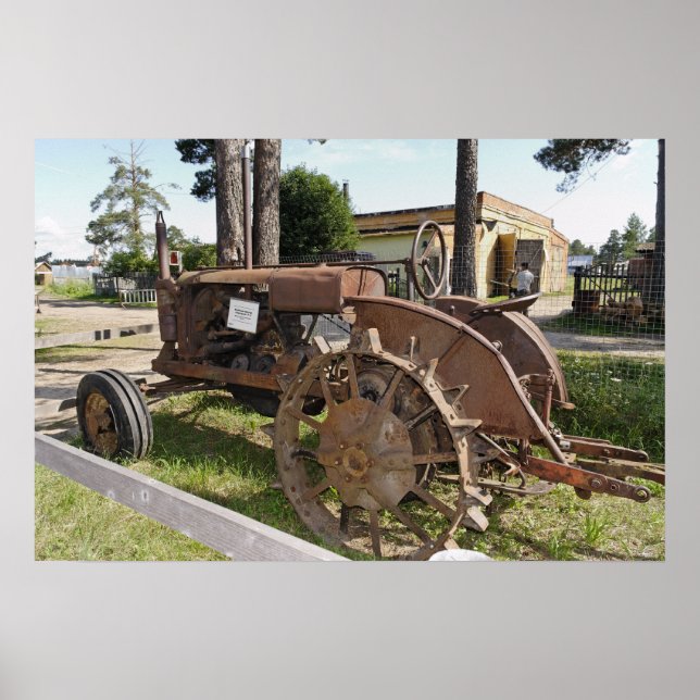 Antique Russian tractor Poster (Front)