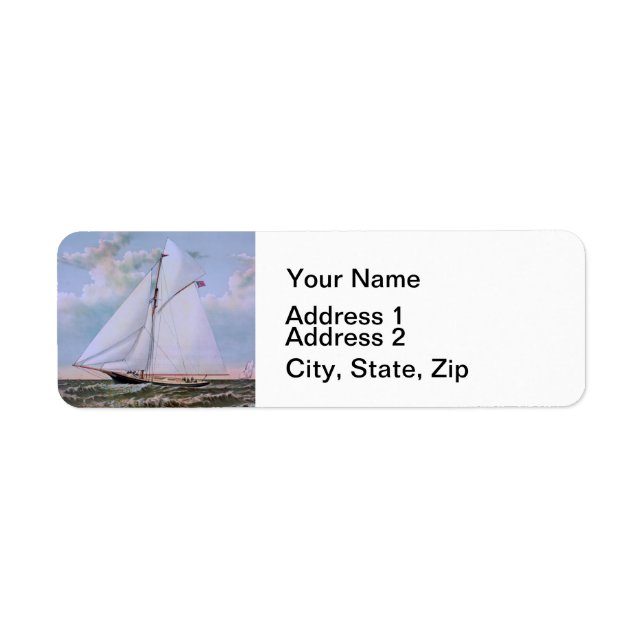 Antique Sailing Ship Sloop Yacht Sailboat Ocean (Front)