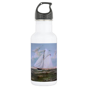 Antique Sailing Ship Sloop Yacht Sailboat Ocean 532 Ml Water Bottle