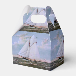 Antique Sailing Ship Sloop Yacht Sailboat Ocean Favour Box