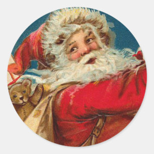 Antique Santa Christmas sticker