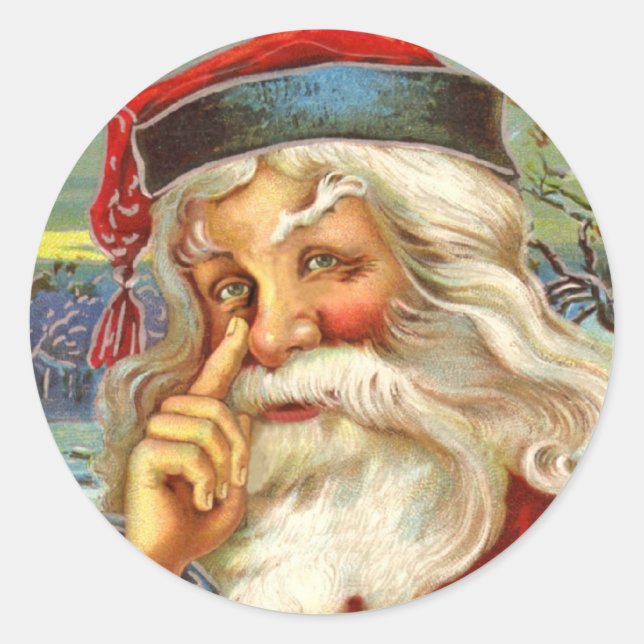 Antique Santa Christmas Stickers (Front)