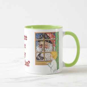 Antique Santa Wagging His Finger Mug Personalise