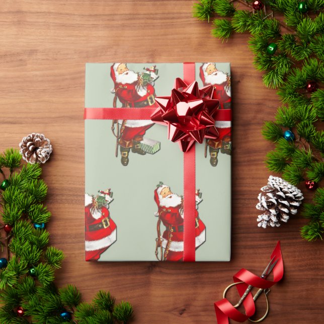 Antique Santa Wrapping Paper (Holiday Gift)