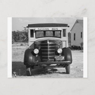 Antique School Bus, Greensboro, Georgia, 1941 Postcard
