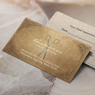 Antique Scissor Framed Hair Salon Appointment