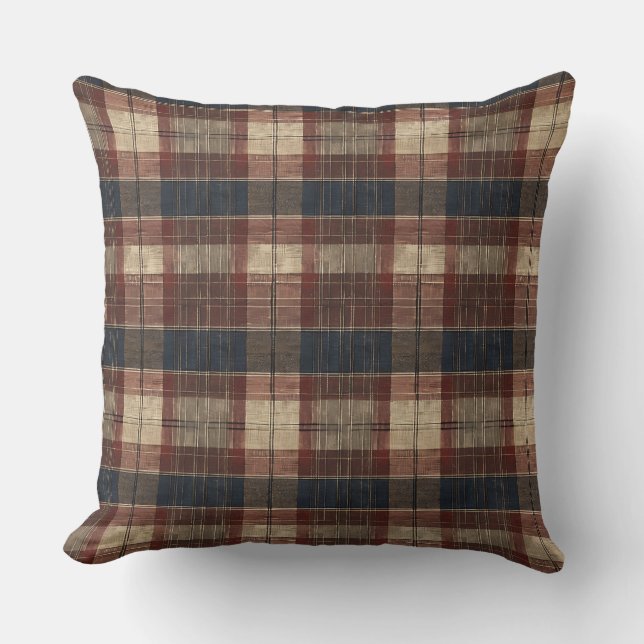 Antique Scottish Tartan  Cushion (Front)