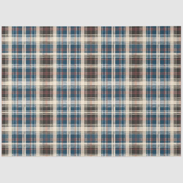 Antique Scottish Tartan  Tissue Paper (Front)