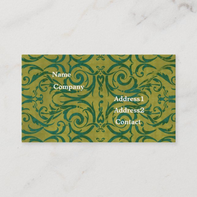 antique scroll business card (Front)