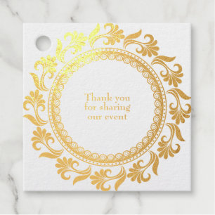 Antique scroll favour tags