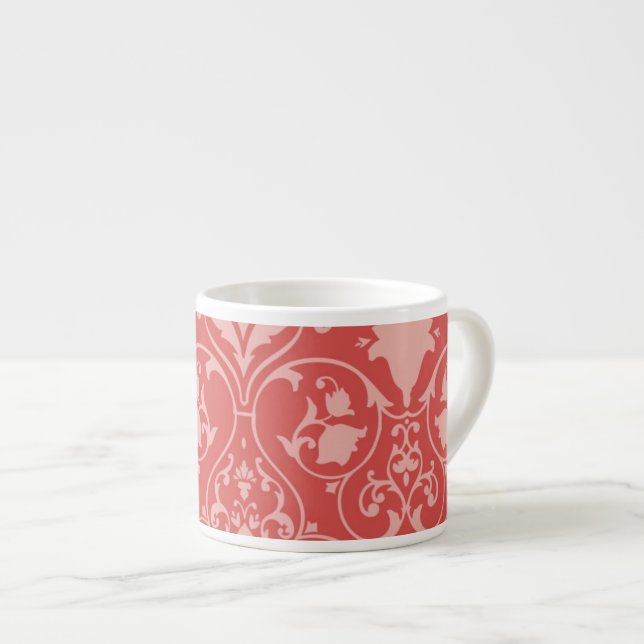 Antique scroll wallpaper 2 espresso cup (Front Right)