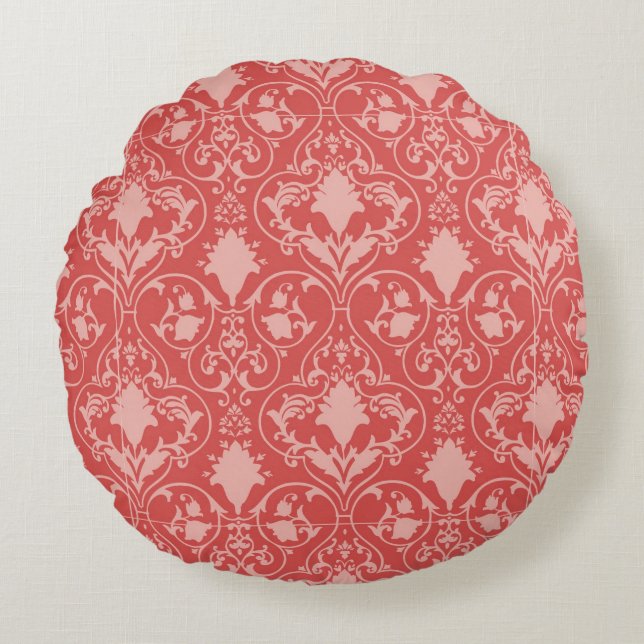 Antique scroll wallpaper 2 round cushion (Front)