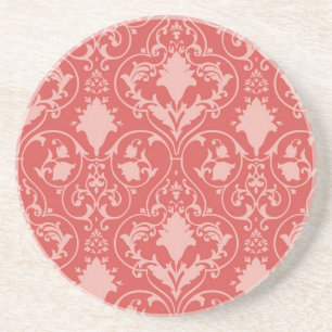 Antique scroll wallpaper coaster