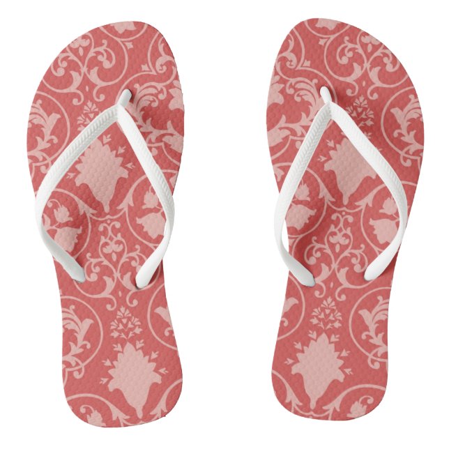 Antique scroll wallpaper flip flops (Footbed)