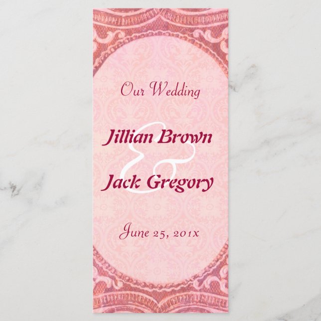Antique Scroll Wedding Program Programme (Front)