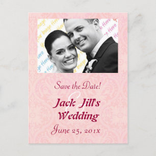 Antique Scroll Wedding "Save the Date" Announcement Postcard