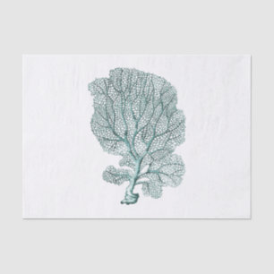 Antique Sea Coral Illustration Tissue Paper