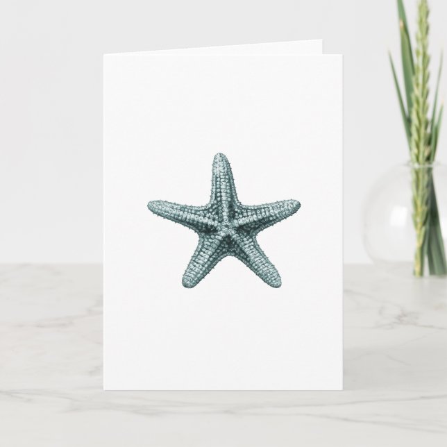 Antique Sea Starfish Illustration greeting Card (Front)
