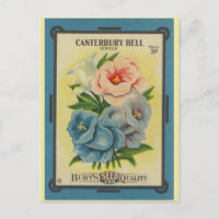 Antique Seed Packet Canterbury Bells