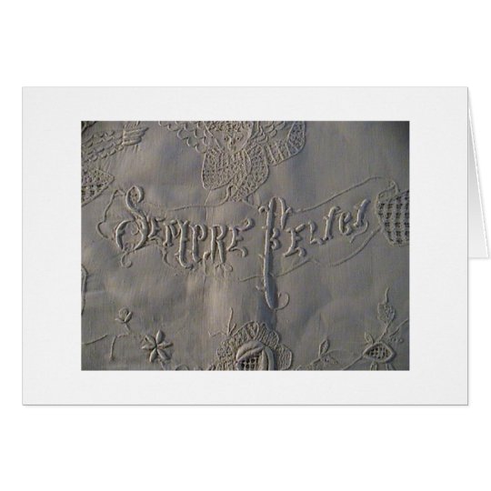 Antique 'Sempre Felici' Italian Wedding Sheet Card