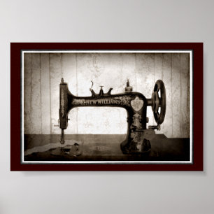 Antique Sewing Machine Poster