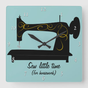 Antique Sewing Machine Wall Clock