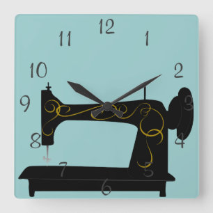 Antique Sewing Machine Wall Clock