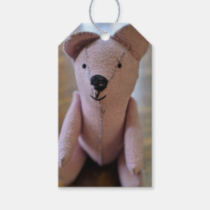 Antique Sewn Teddy Bear Photography Gift Tags
