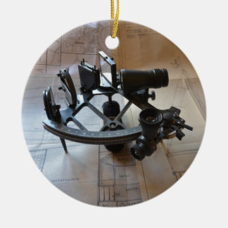 Antique Sextant Ceramic Tree Decoration