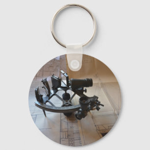 Antique Sextant Key Ring