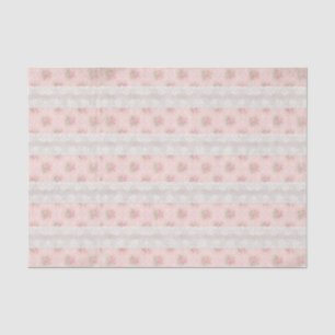 Antique Shabby Pink Roses and Lace Tissue Paper