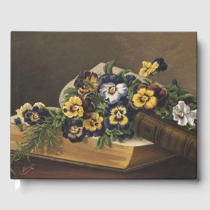 Antique Shakespeare Book and Colorful Pansy