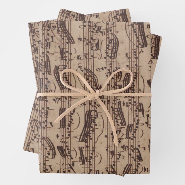 Antique Sheet Music Bach Manuscript (In situ)