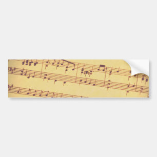 Antique Sheet Music Bumper Sticker