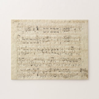 Antique Sheet Music Chopin Manuscript Jigsaw Puzzle