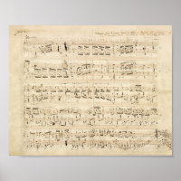 Antique Sheet Music Chopin Manuscript