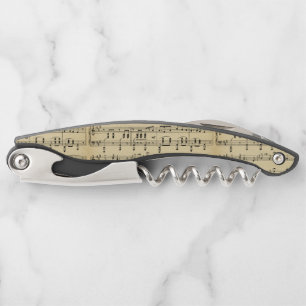 Antique Sheet Music Corkscrew
